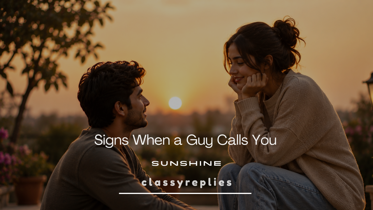 when a guy calls you sunshine